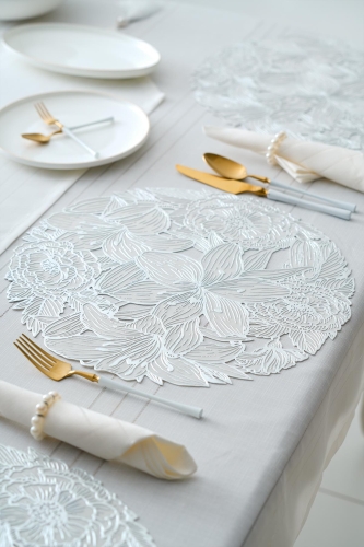 Lavina 6 Silver Placemat - 38 cm - 1