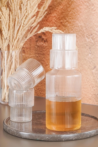 Line 5 Pieces Glass Jug Set - 1200 Ml - 1