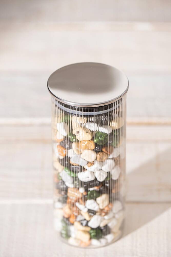 Lines Borosilicate Glass Jar - 390 Ml - 2