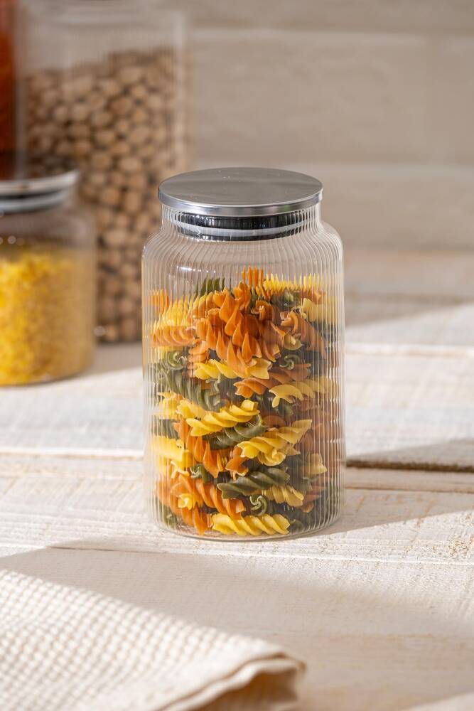 Lines Borosilicate Glass Jar - 750 Ml - 1