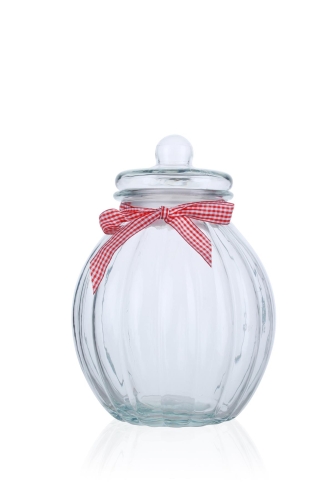 Loa Bombed Glass Jar - Red - 3.6 Lt - 2