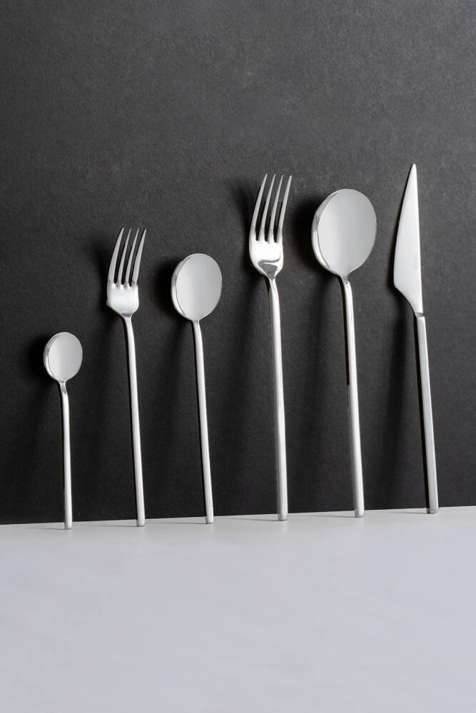 Luxe 72 Pieces Of 12 People Silver Fork Spoon Knife Set - 1