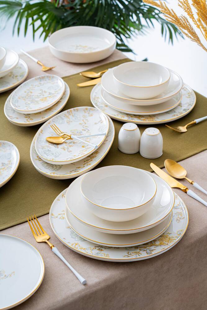 Menessa 58 Piece Porcelain Dinner Set For 12 People - 1