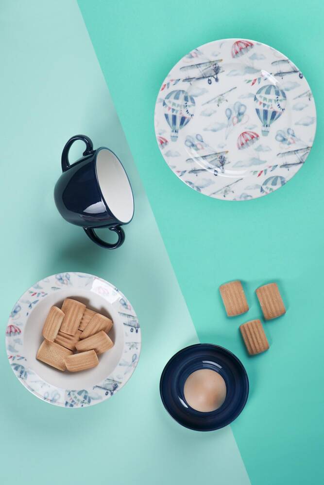 Neva 4 Piece Food Set - Navy Blue - 1