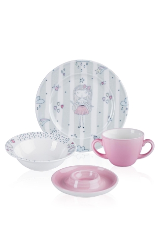 Neva 4 Piece Food Set - Pink - 3