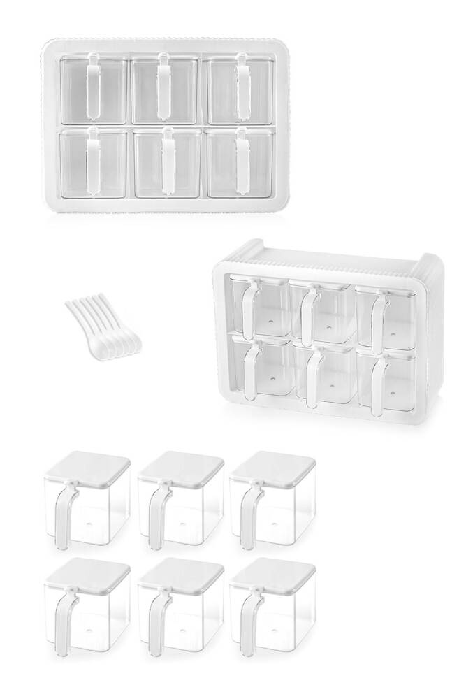 Nirvana 6 -Stand Spice Set - White - 6