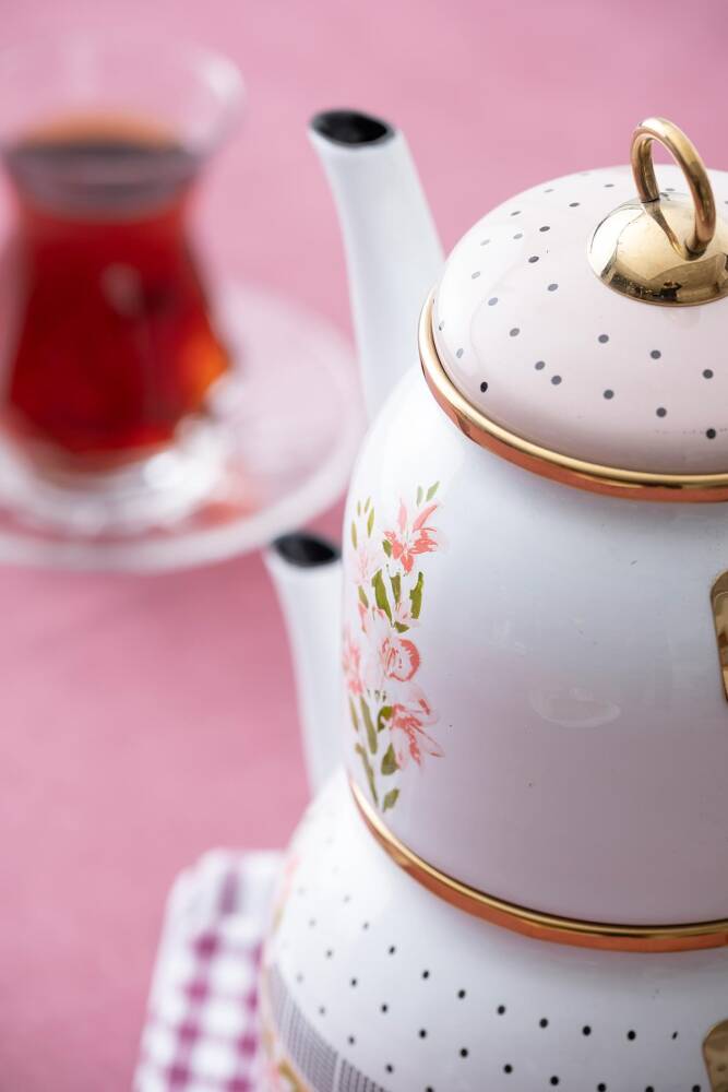 Qualita Flower Mini Enamel Teapot Set - 2