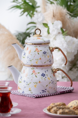 Qualita Ivy Enamel Teapot Set - 1