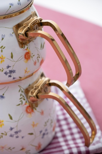 Qualita Ivy Enamel Teapot Set - 2