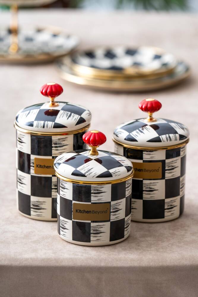 Qualita King Enamel 3 Piece Jar Set - 1