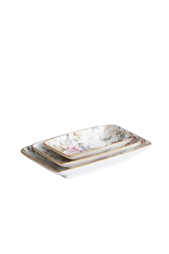 Rosa 3 Piece Boat Plate Set - 2