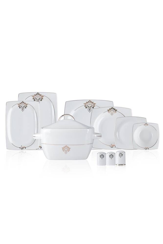 Savanna 60 Pieces Of 12 People Porcelain Dinner Set - 6