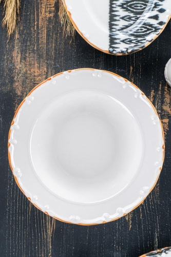 Snow 23 Pieces Of 6 People Porcelain Dinner Set - 5