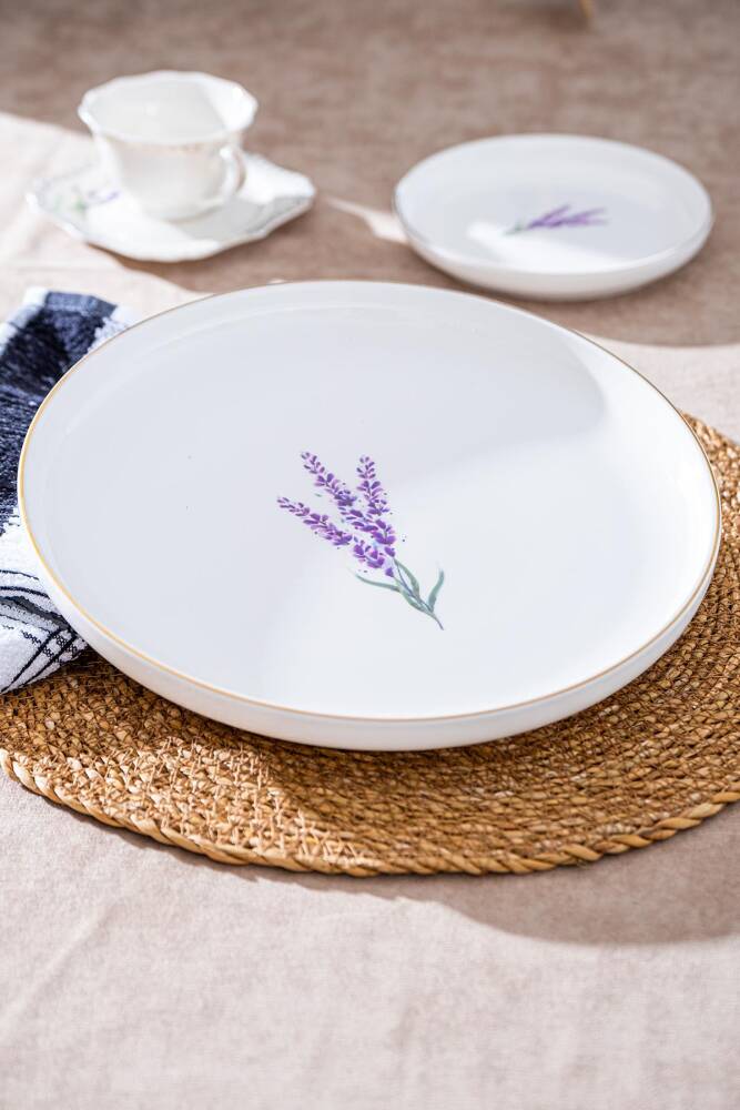 Soft Royal Porcelain Round Plate - 26 Cm - 1