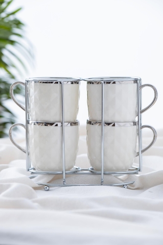 Staffa Porcelain Mug For 4 Persons With Stand - 1