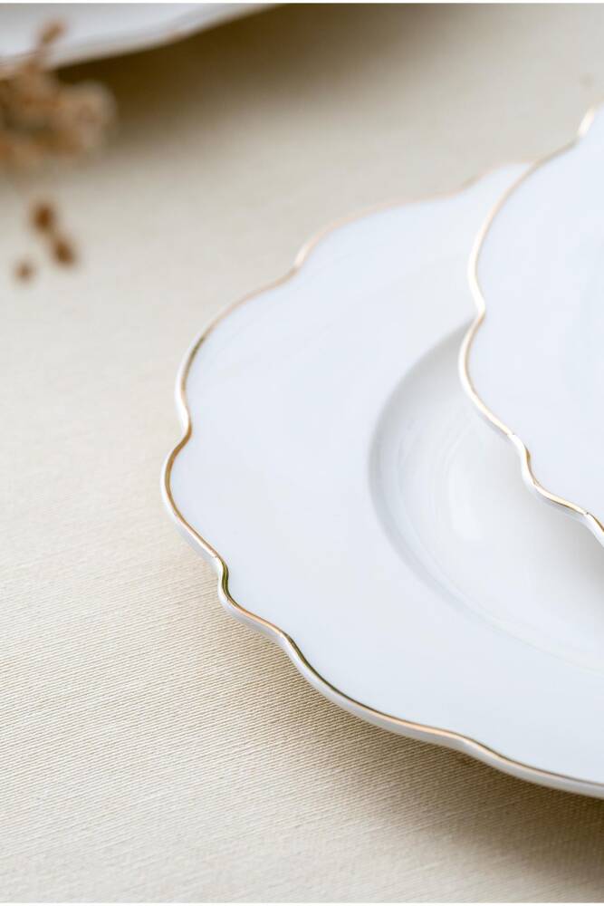 Stream 24 Piece Gold Porcelain Dinner Set For 6 People - 2