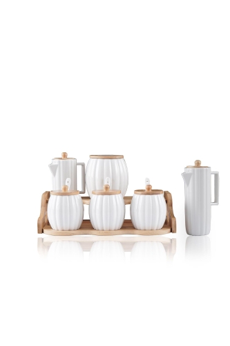 Tamara 6 Porcelain Spice/Oil Set - 2