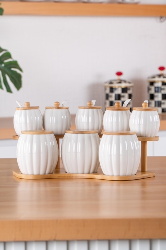 Tamara 8 Li Porcelain Spice Set - 1