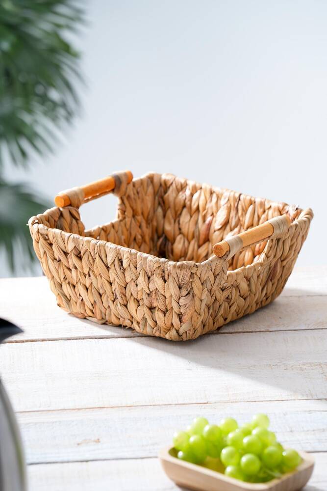 Wicker Hasır Ekmek Sepeti - 25 cm - 1