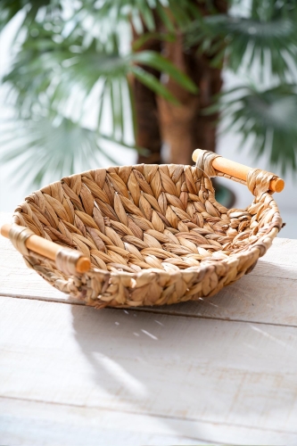 Wicker Hasır Ekmek Sepeti - 29 cm - 1