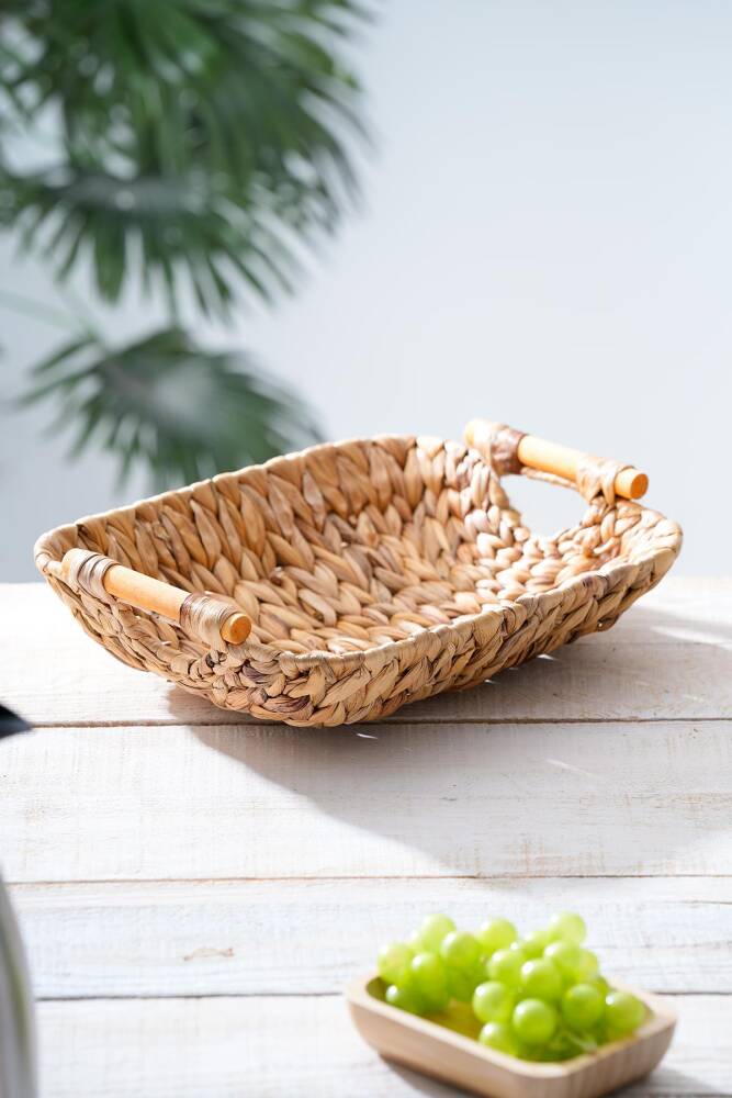 Wicker Hasır Ekmek Sepeti - 31 cm - 1