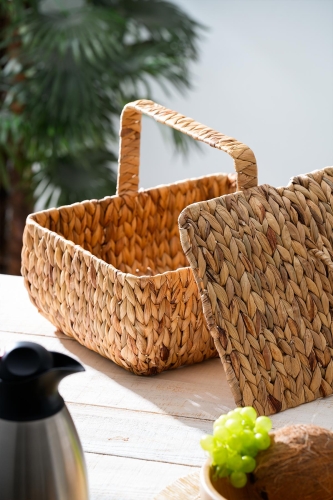 Wicker Kapaklı Hasır Piknik Sepeti - 36 cm - 3