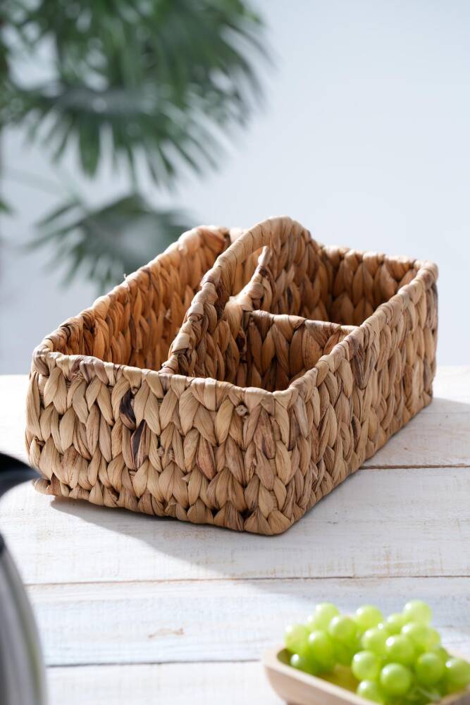 Wicker Wicker Spoon Holder Organizer - 30 cm - 2